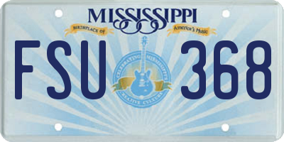MS license plate FSU368