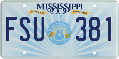 MS license plate FSU381