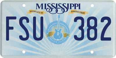MS license plate FSU382
