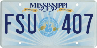 MS license plate FSU407