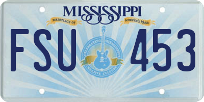 MS license plate FSU453