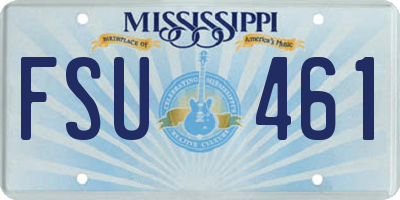 MS license plate FSU461