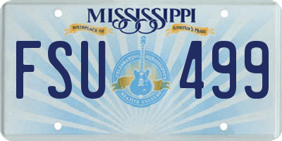 MS license plate FSU499