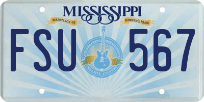 MS license plate FSU567