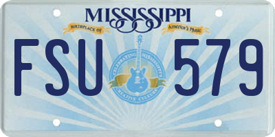MS license plate FSU579