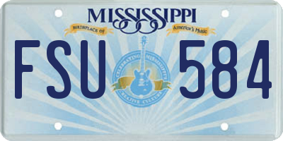 MS license plate FSU584