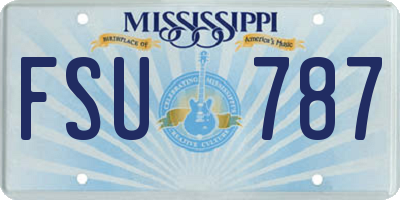 MS license plate FSU787