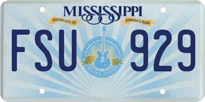 MS license plate FSU929