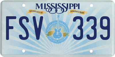 MS license plate FSV339