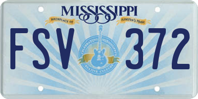 MS license plate FSV372