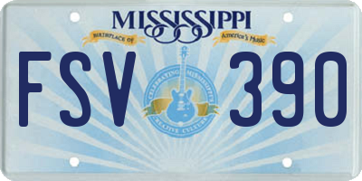 MS license plate FSV390