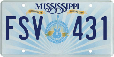 MS license plate FSV431