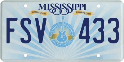 MS license plate FSV433