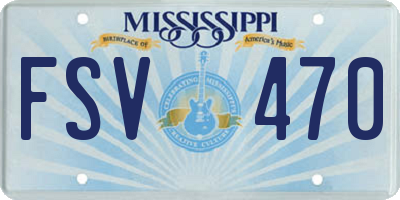 MS license plate FSV470