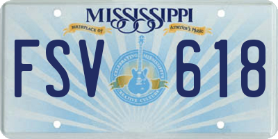 MS license plate FSV618