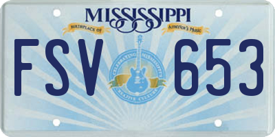 MS license plate FSV653