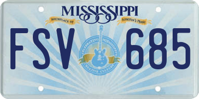 MS license plate FSV685