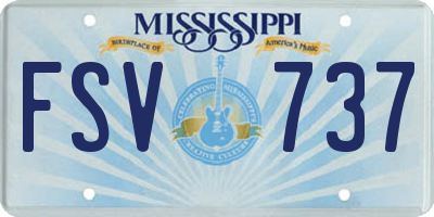 MS license plate FSV737