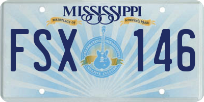 MS license plate FSX146