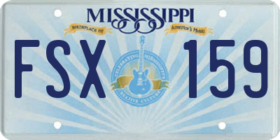 MS license plate FSX159