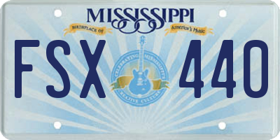 MS license plate FSX440