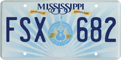 MS license plate FSX682