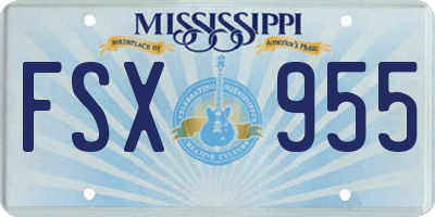 MS license plate FSX955