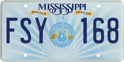 MS license plate FSY168