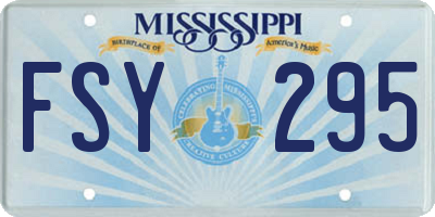 MS license plate FSY295