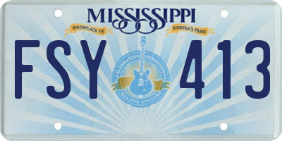 MS license plate FSY413