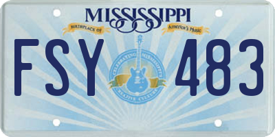 MS license plate FSY483
