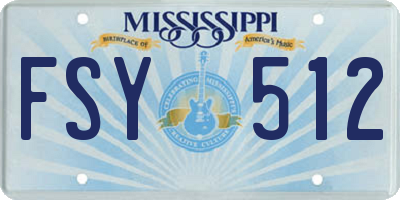 MS license plate FSY512