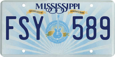 MS license plate FSY589