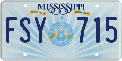 MS license plate FSY715