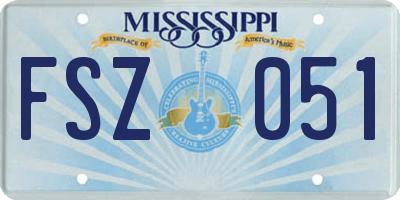 MS license plate FSZ051