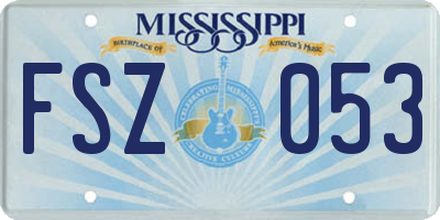 MS license plate FSZ053