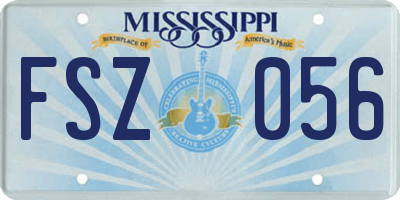 MS license plate FSZ056