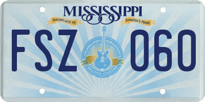 MS license plate FSZ060