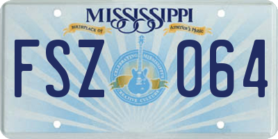 MS license plate FSZ064