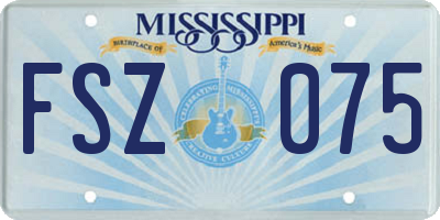 MS license plate FSZ075