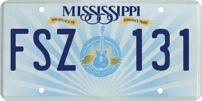 MS license plate FSZ131