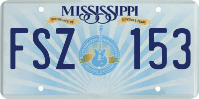 MS license plate FSZ153