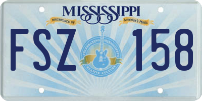 MS license plate FSZ158