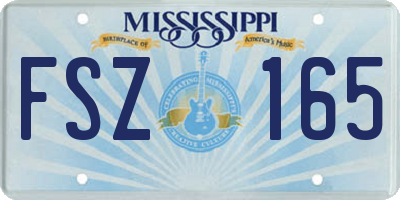 MS license plate FSZ165