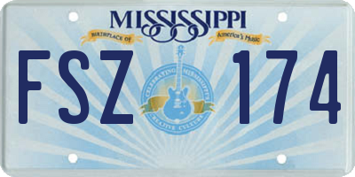 MS license plate FSZ174