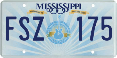 MS license plate FSZ175