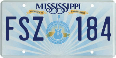 MS license plate FSZ184