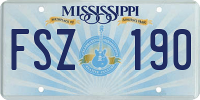 MS license plate FSZ190