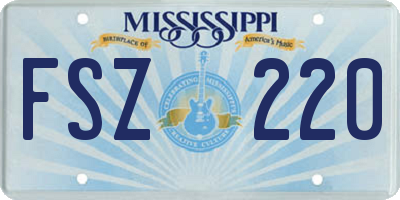 MS license plate FSZ220