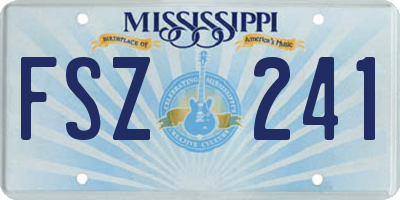 MS license plate FSZ241